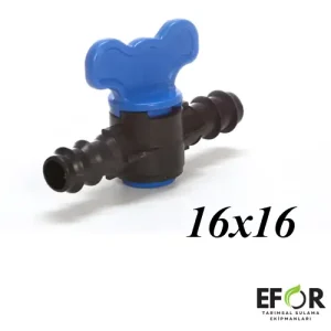 16x16 Kurt Ağzı Damlama Mini Vana – Damla Sulama Hat Vanası